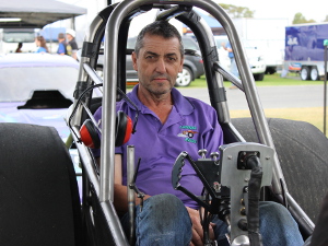 Russell in his funnycar